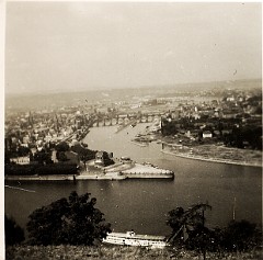 1952 vakantie Deutsche Ecke bij Koblenz